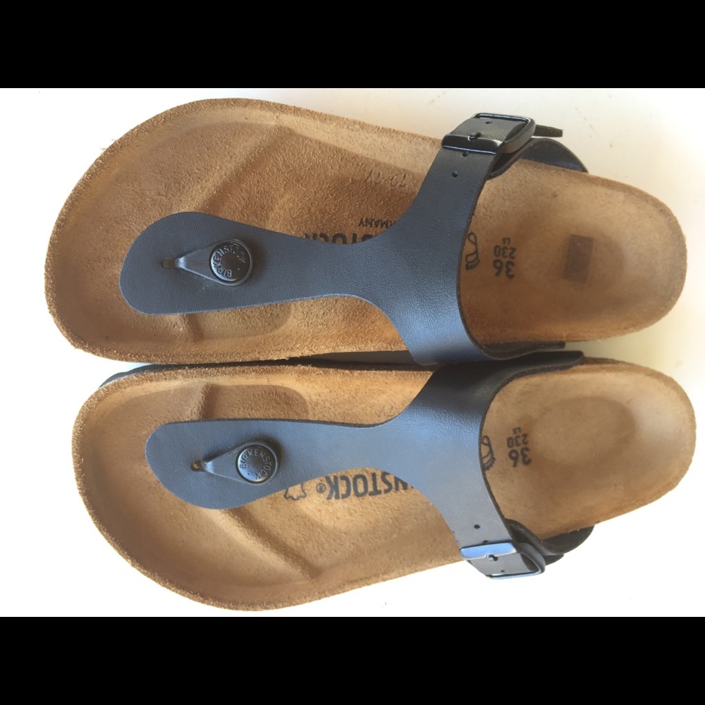 Birkenstock Gizeh Birko-flor black sz36